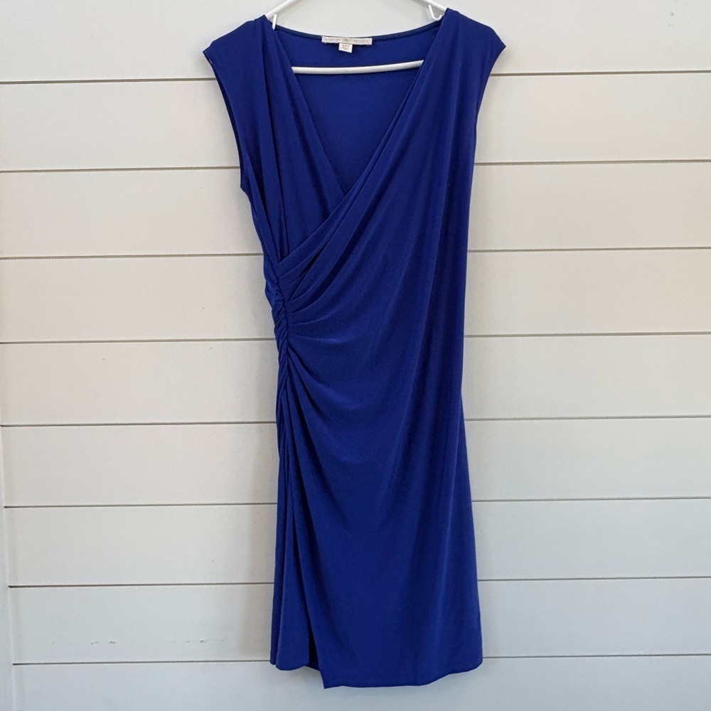 Boston Proper Asymmetrical Blue Dress
